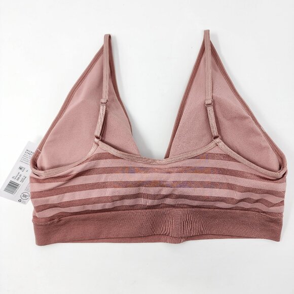 Lot 3 Jockey Womens XL Seamfree Bralettes Bra Striped Lined Wire Free 1 Cotton - Picture 4 of 12